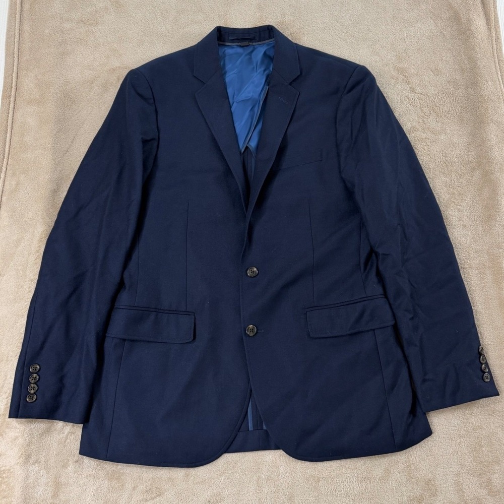 J Crew Ludlow Wool Blazer Suit Jacket mens 39R Navy blue Business Casual EUC